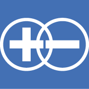 Graphic of the Goldstone Electrical Distributors Ltd positive and negative electrical symbols.